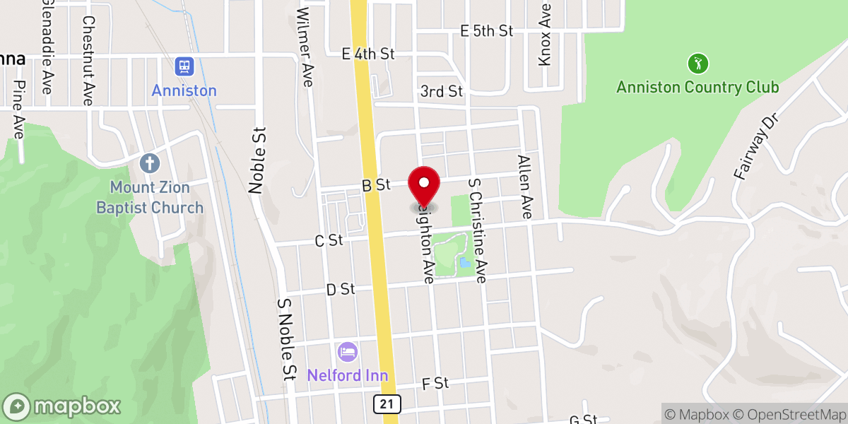 Map showing location of United House of Prayer Church