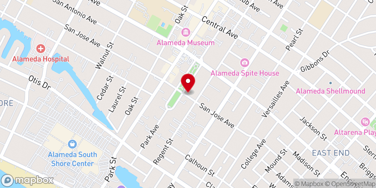Map showing location of First Christian Church