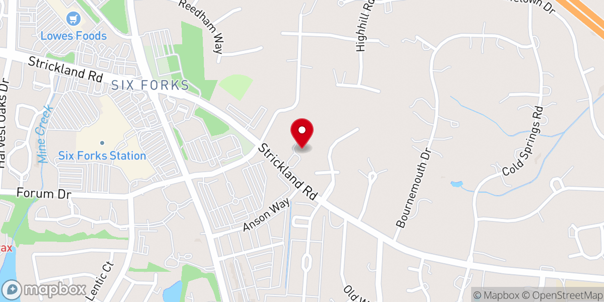 Map showing location of Christ's Sanctified Holy Church - Raleigh