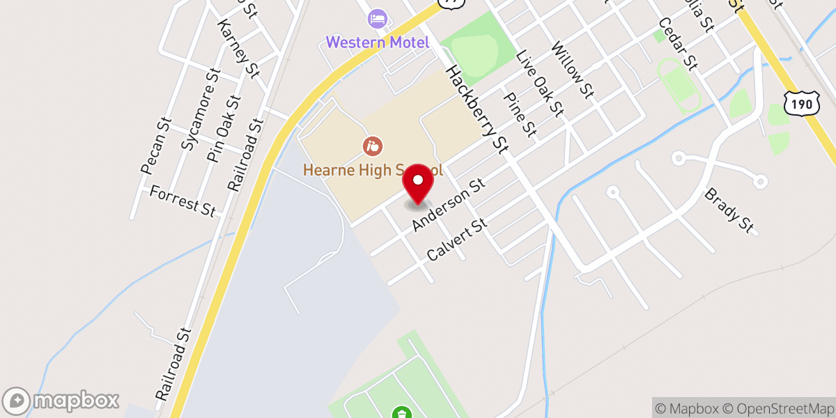 Map showing location of First Baptist Church Parsonage