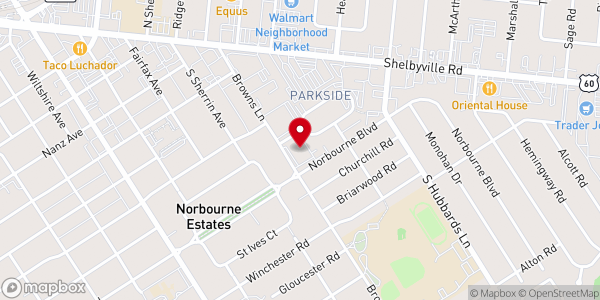 Map showing location of Saint Matthews United Methodist Church