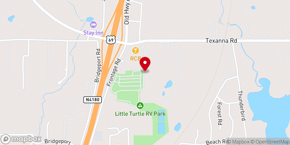 Map showing location of Harmony Freewill Baptist Church