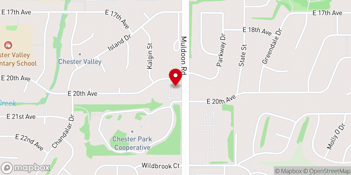 Map showing location of Church of the Nazarene Hillcrest