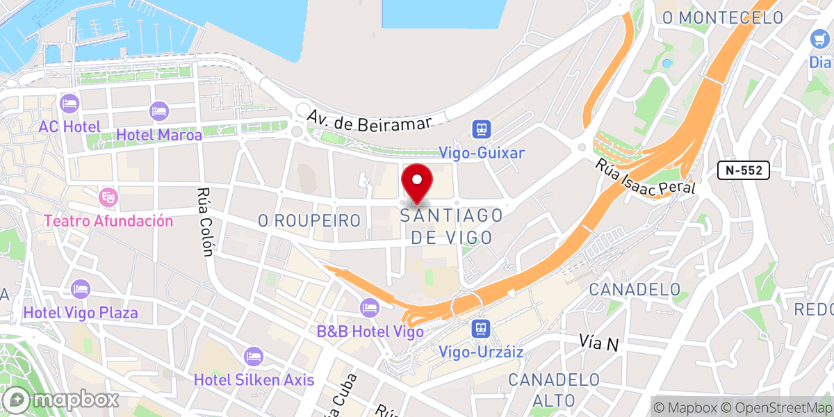 Map showing location of Parroquia do Sagrado Corazón