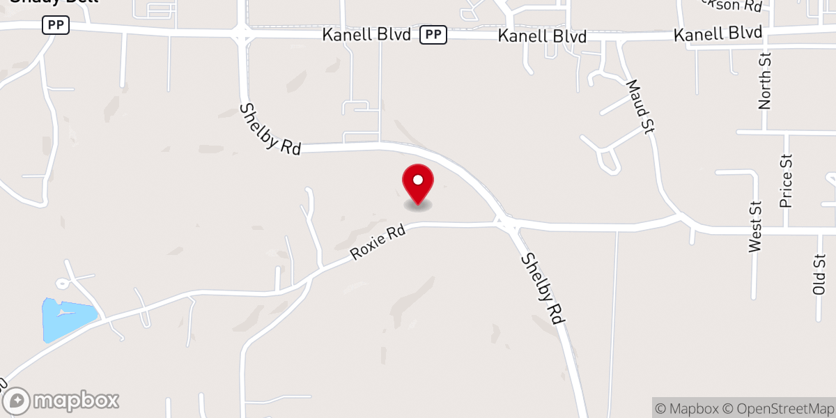 Map showing location of Poplar Bluff Seventh-day Adventist Church