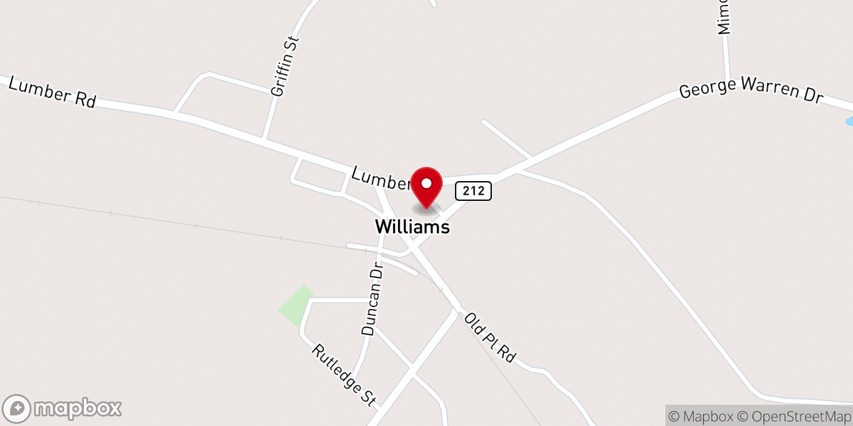 Map showing location of Marion Baptist Church