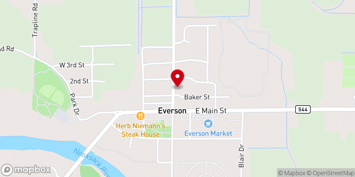 Map showing location of All Saints Bible Church
