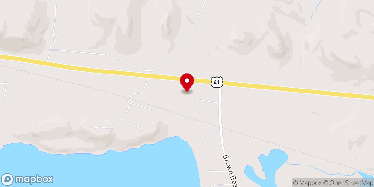 Map showing location of Woodland United Methodist Church