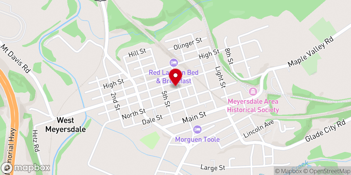 Map showing location of Zion Lutheran Church