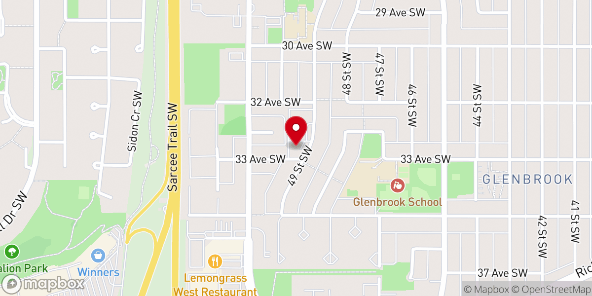 Map showing location of Abundant Life Church