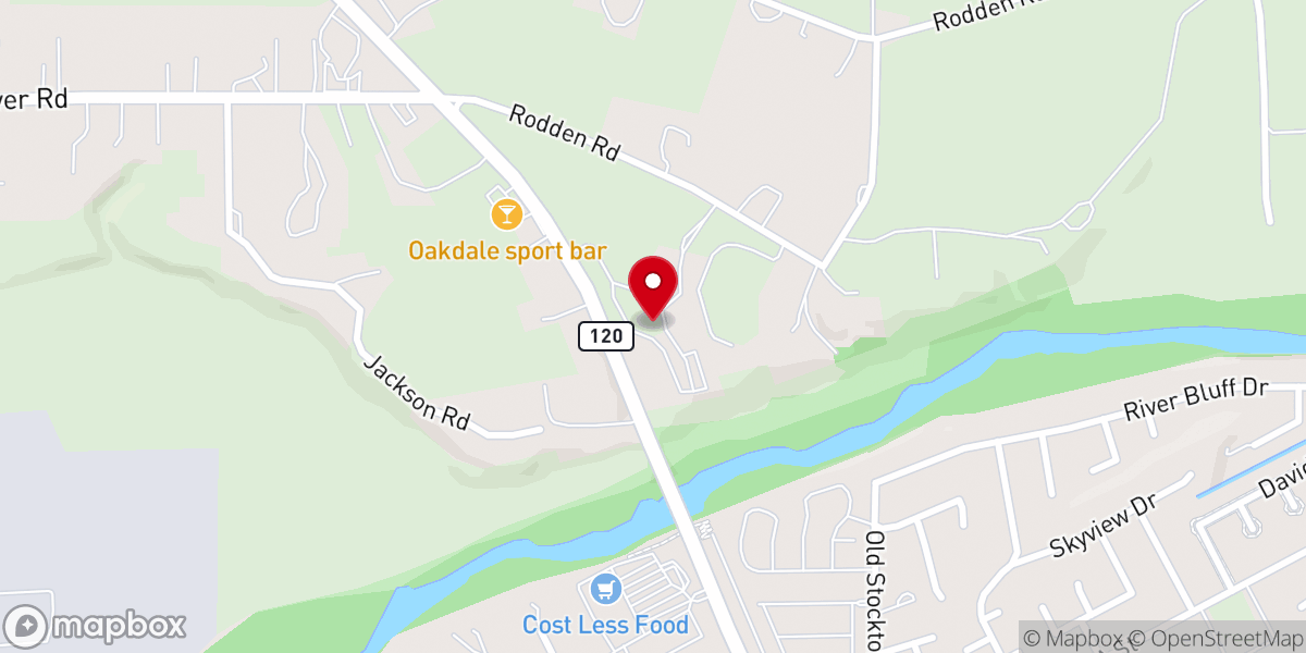 Map showing location of River Oak Grace Community Church
