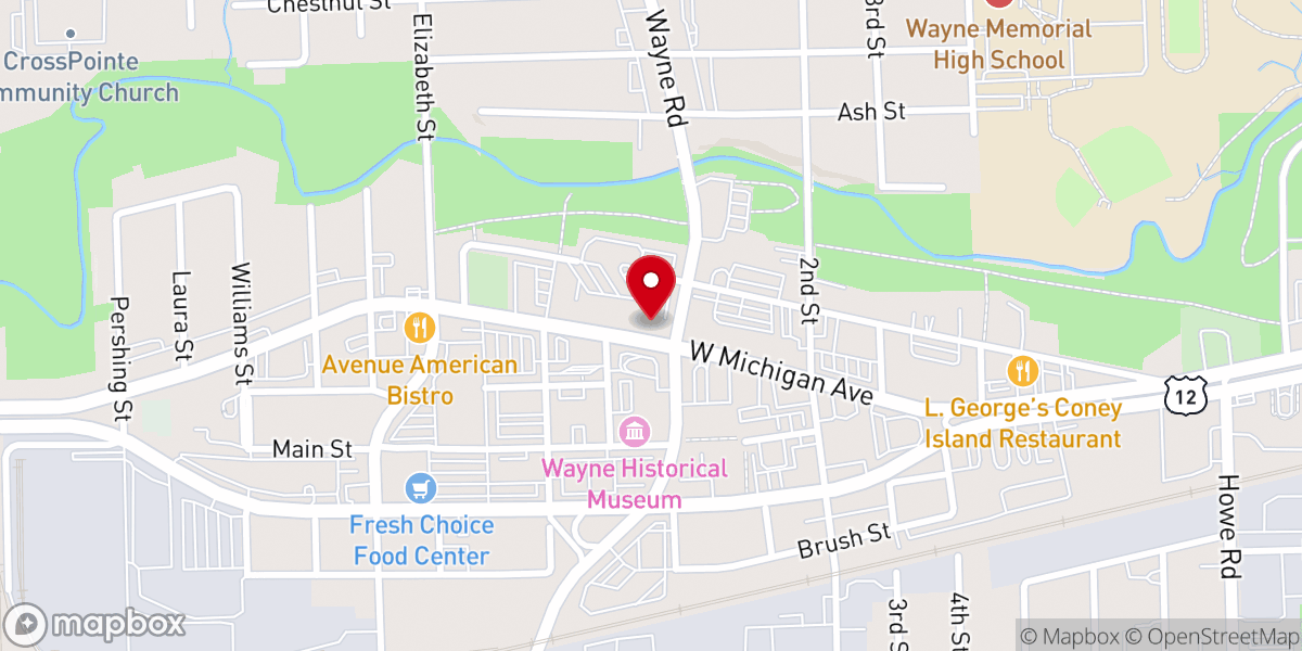 Map showing location of Greater Dreams Church