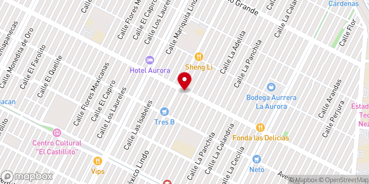 Map showing location of Iglesia pentecostal la senda antigua Nezahualcóyotl
