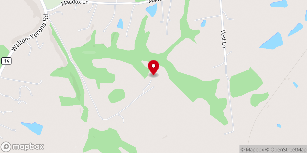 Map showing location of The Prickel Barn
