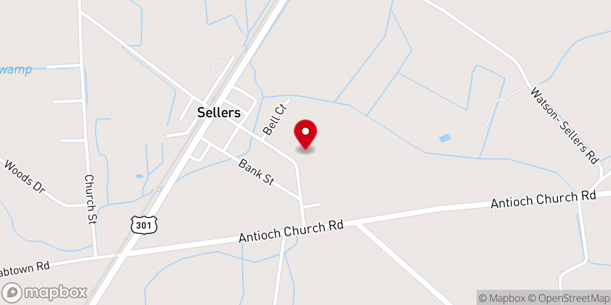 Map showing location of New Mount Zion African Methodist Episcopal Church