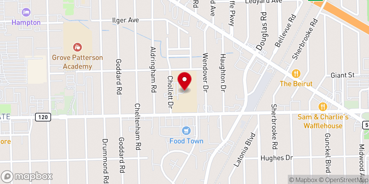 Map showing location of The Toledo Church of Christ