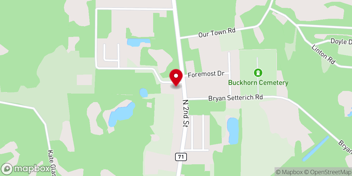 Map showing location of New Beginnings Life & Praise Pentecostal Holiness Church and Outreach