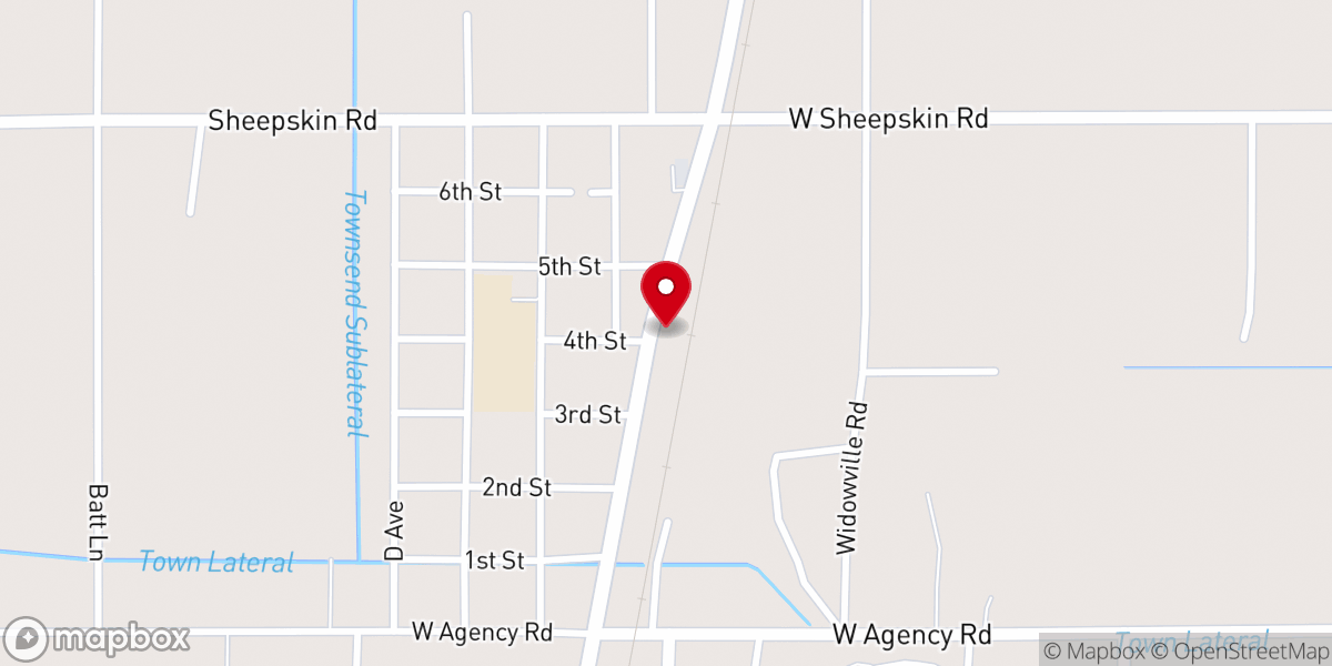 Map showing location of Faith Baptist Church