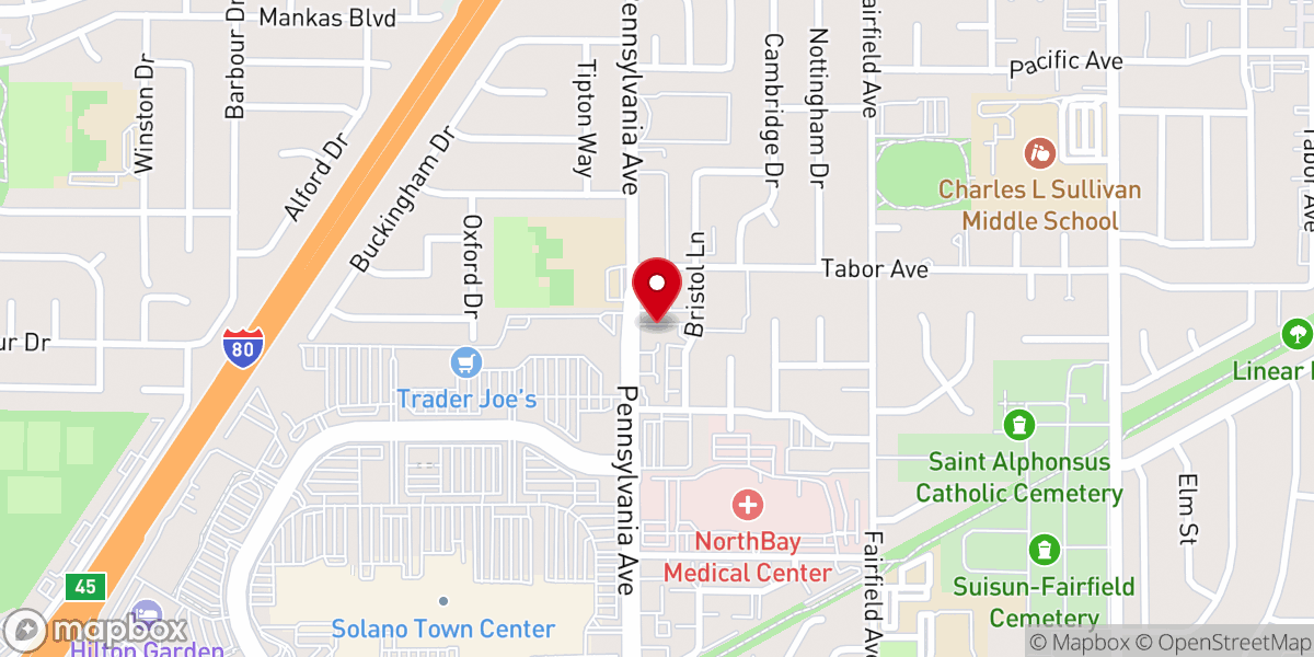 Map showing location of True Love Baptist Church