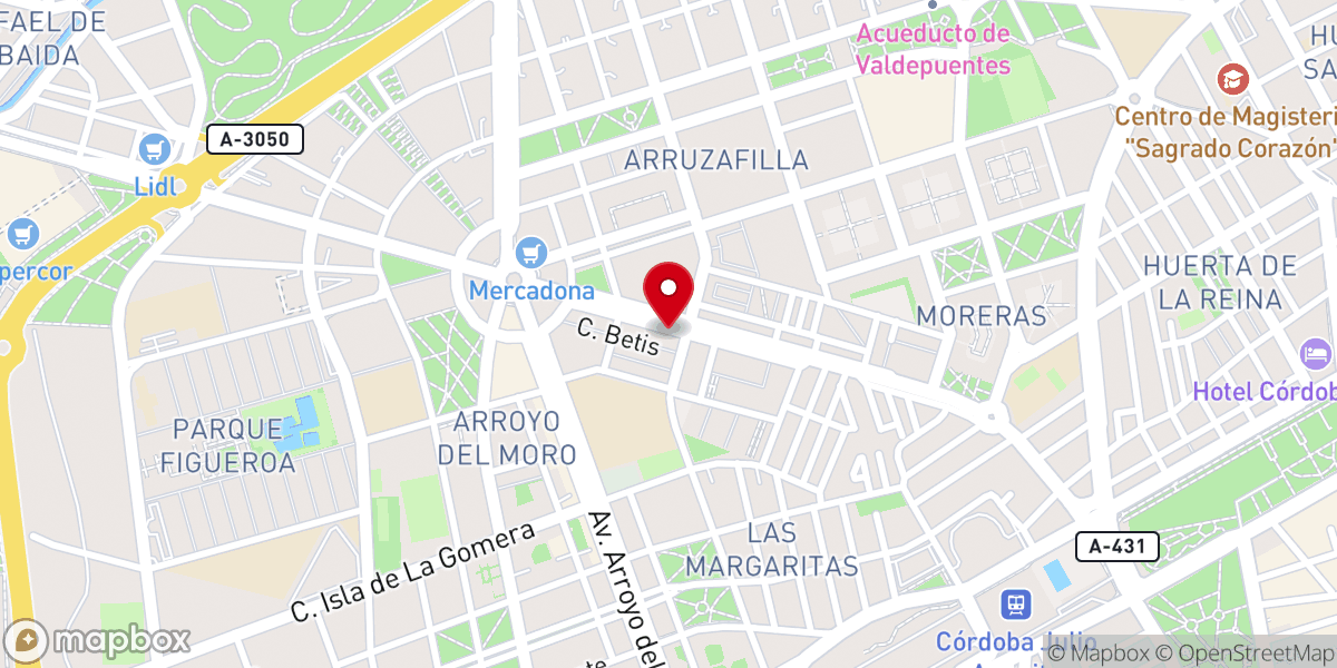 Map showing location of Parroquia De Santa María De Trassierra Córdoba Andalucía España
