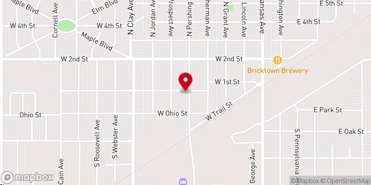 Map showing location of Grace Baptist Temple