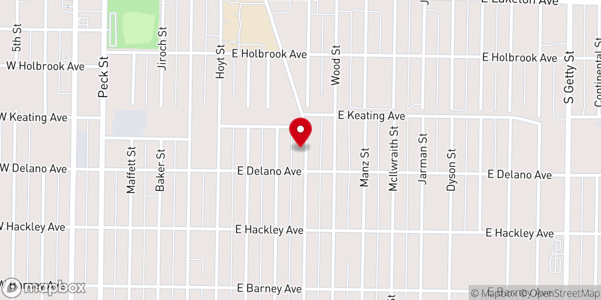 Map showing location of Morning Star Baptist Church