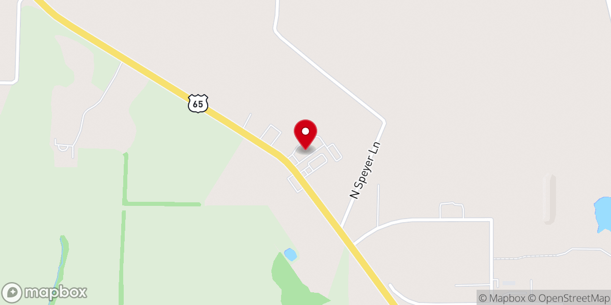 Map showing location of SERVPRO of Marshall and Sedalia