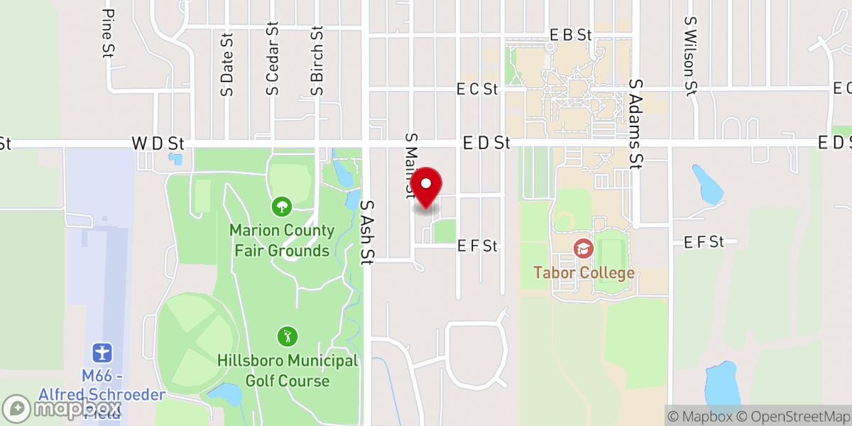 Map showing location of Parkview Mennonite Brethren Church