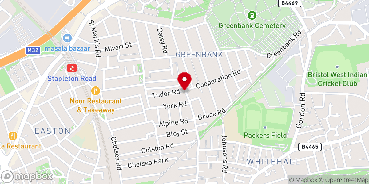 Map showing location of Family Church Bristol