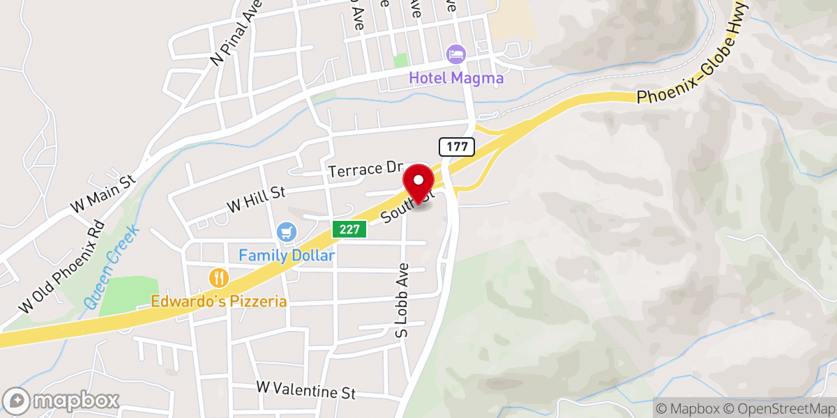 Map showing location of El Camino Baptist Church