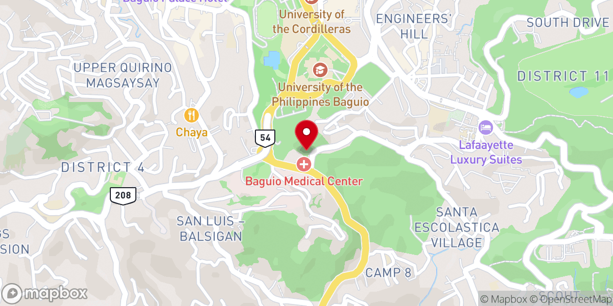 Map showing location of Sacred Heart Community