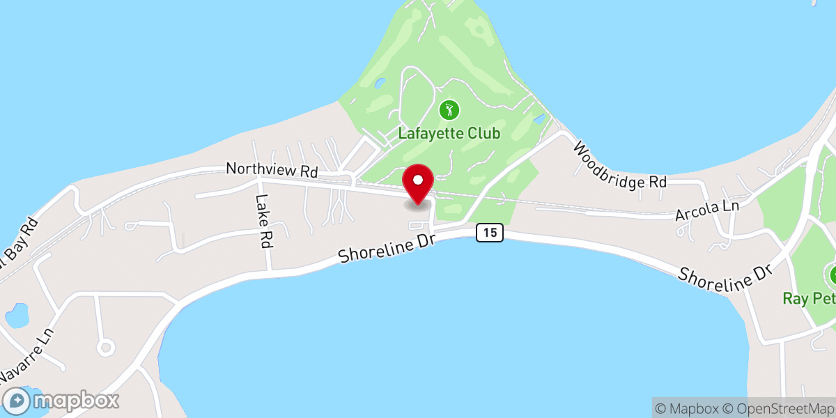 Map showing location of Saint Martin's by the Lake Episcopal Church