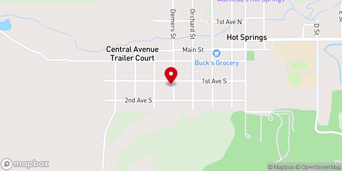 Map showing location of Hot Springs Seventh-Day Adventist Church