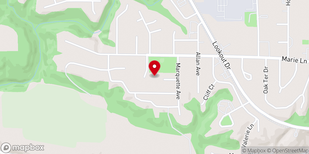 Map showing location of Holy Rosary Parish Center