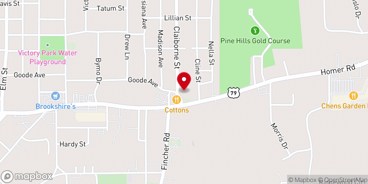 Map showing location of Emmanuel Baptist Church