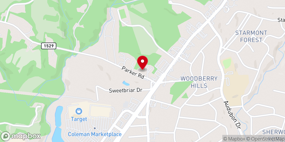 Map showing location of Higher Heights Ministry Center