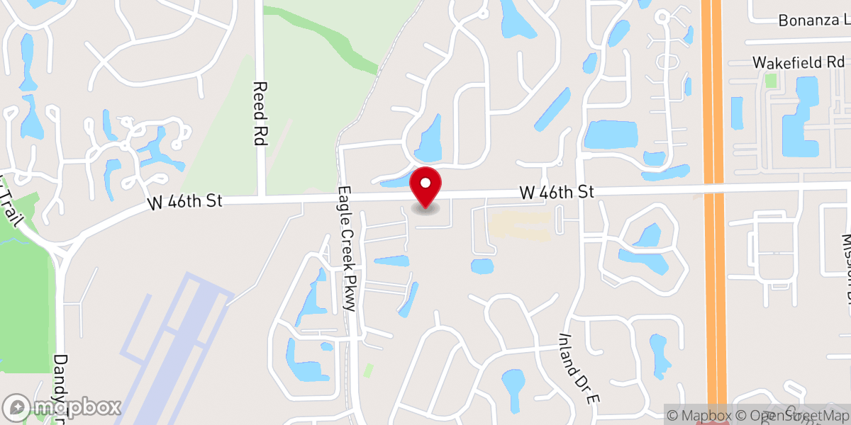 Map showing location of Eagle Creek Grace Brethren Church
