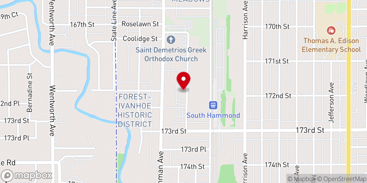 Map showing location of Fellowship of Love Christian Center