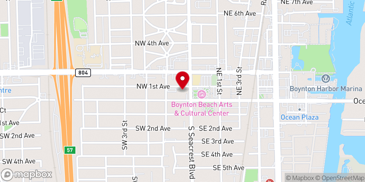 Map showing location of MSBN Church - Boynton Beach Campus - Igreja Brasileira em Boynton Beach
