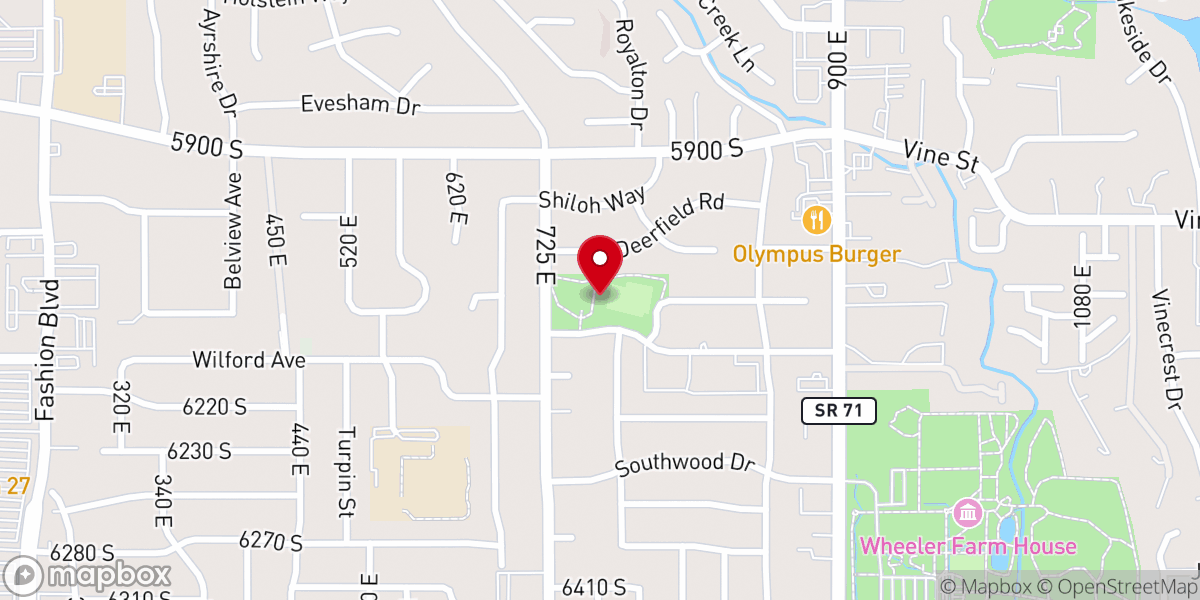 Map showing location of Southwood Park