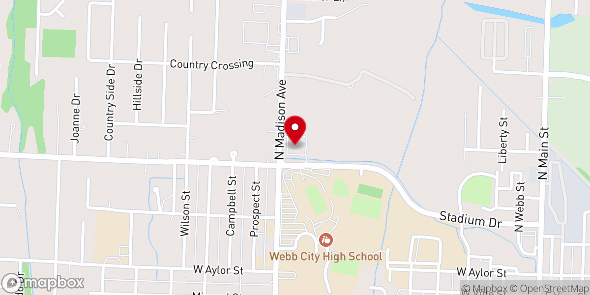Map showing location of Sacred Heart Catholic Church