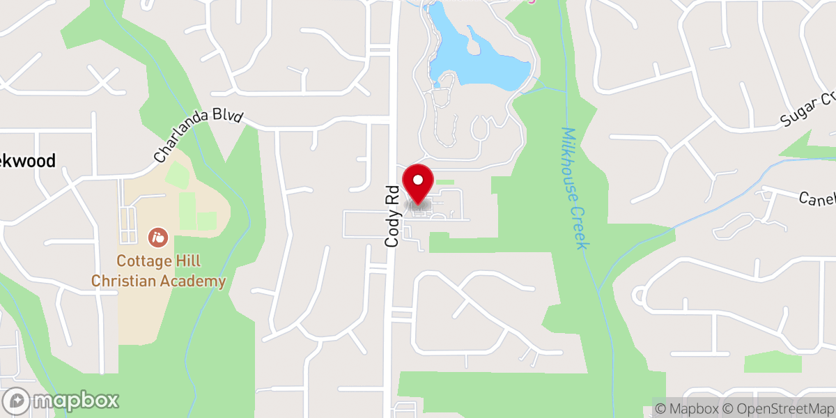 Map showing location of Our Savior Catholic Church
