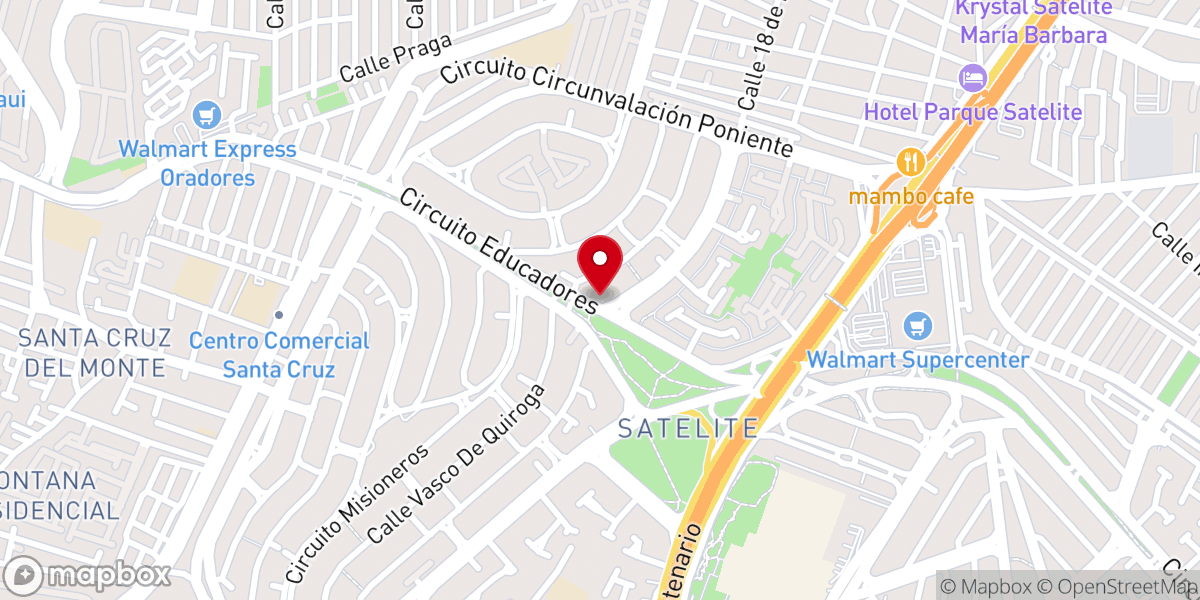 Map showing location of Iglesia Metodista de México A. R. Monte Sinai
