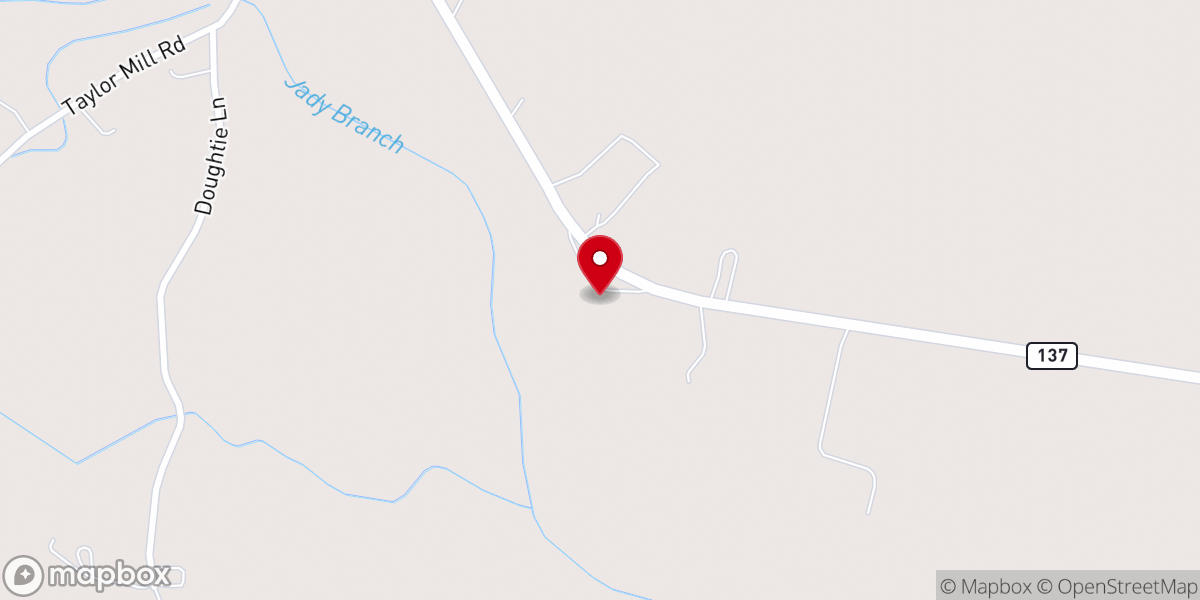 Map showing location of Ballards Grove Church