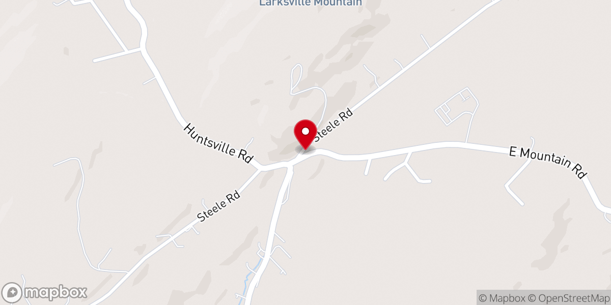 Map showing location of Valley View Church