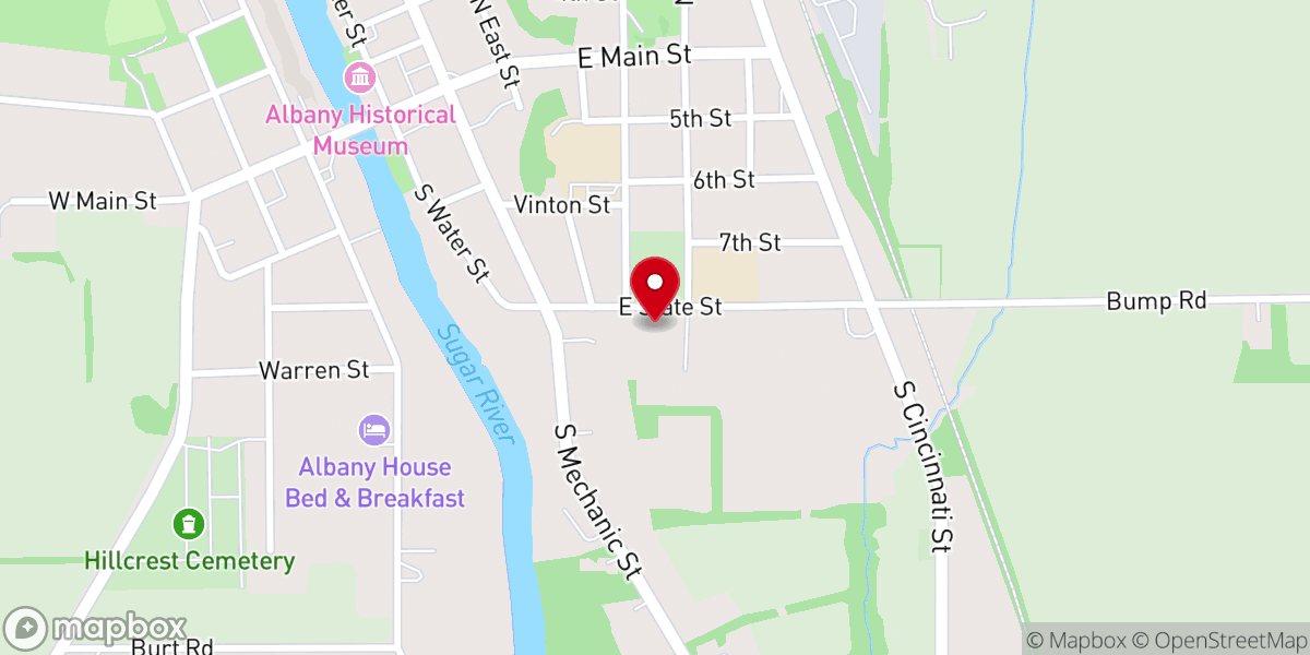 Map showing location of St. Patrick's Cathollc Church