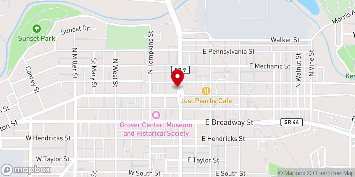 Map showing location of Capone's Downtown Speakeasy