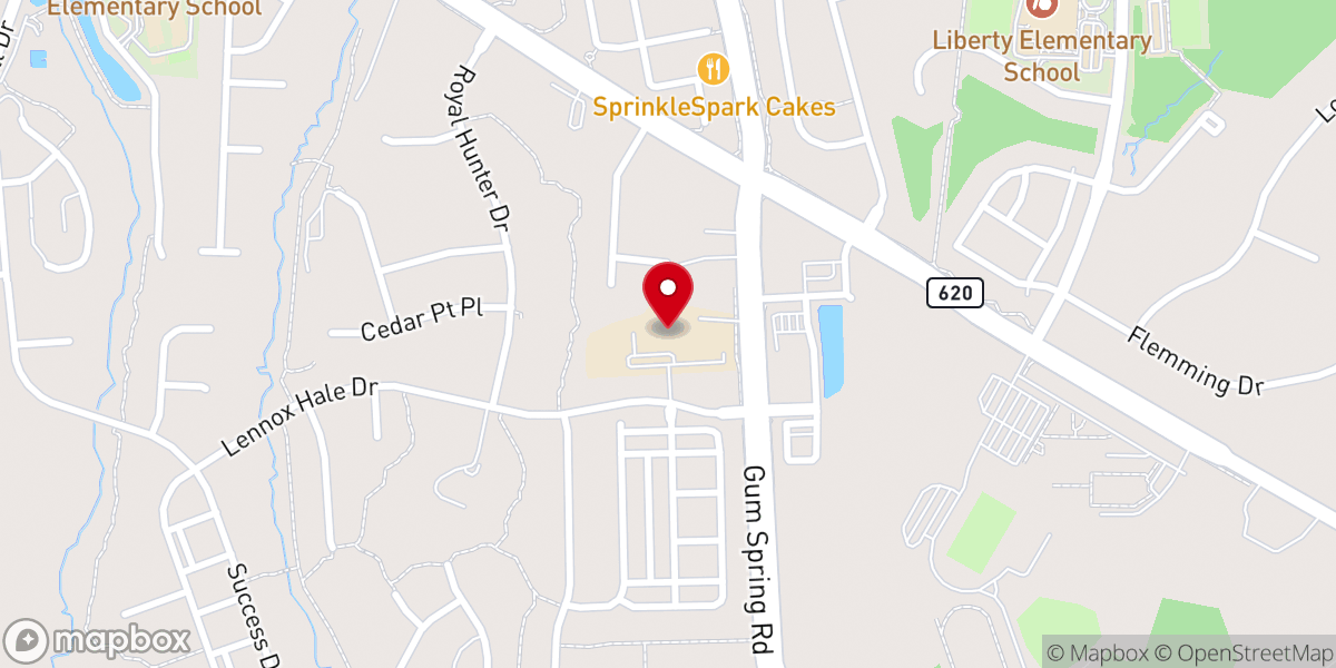 Map showing location of Vine & Branches Lutheran Church and Child Development Center