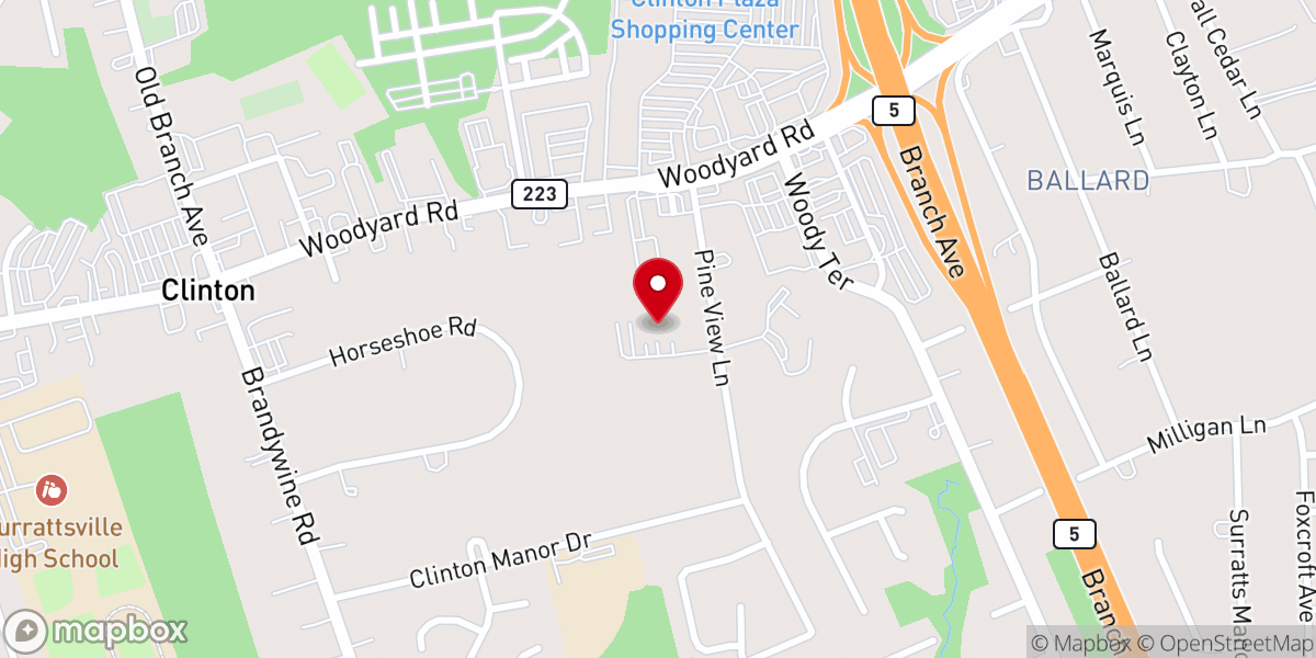 Map showing location of Antioch Baptist Church of Clinton