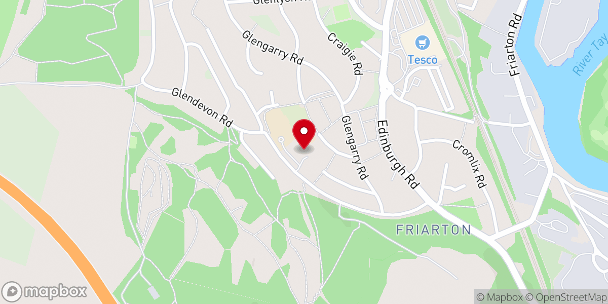 Map showing location of Grace Baptist Church Perth.